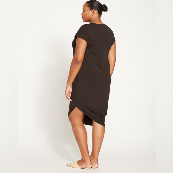 Universal Standard M(18-20) Asymmetrical Black Jersey Casual Neutral Dress - Picture 2 of 11